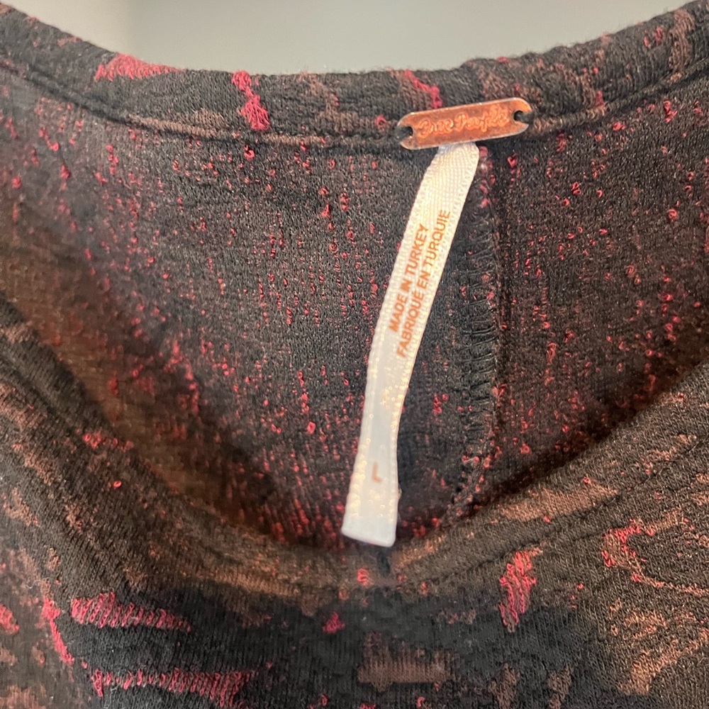 Free People Black and Red Mini Dress - Picture 3 of 8